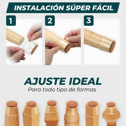 MoveFlex™ - Protectores de Silicona para Pies de Muebles