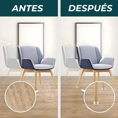 MoveFlex™ - Protectores de Silicona para Pies de Muebles