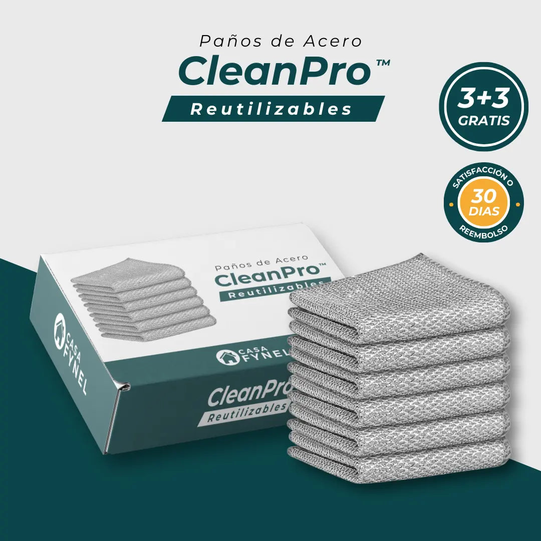 CleanPro™ – Paños de Acero Reutilizables