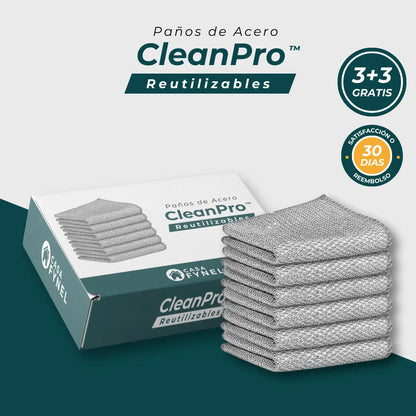 CleanPro™ – Paños de Acero Reutilizables