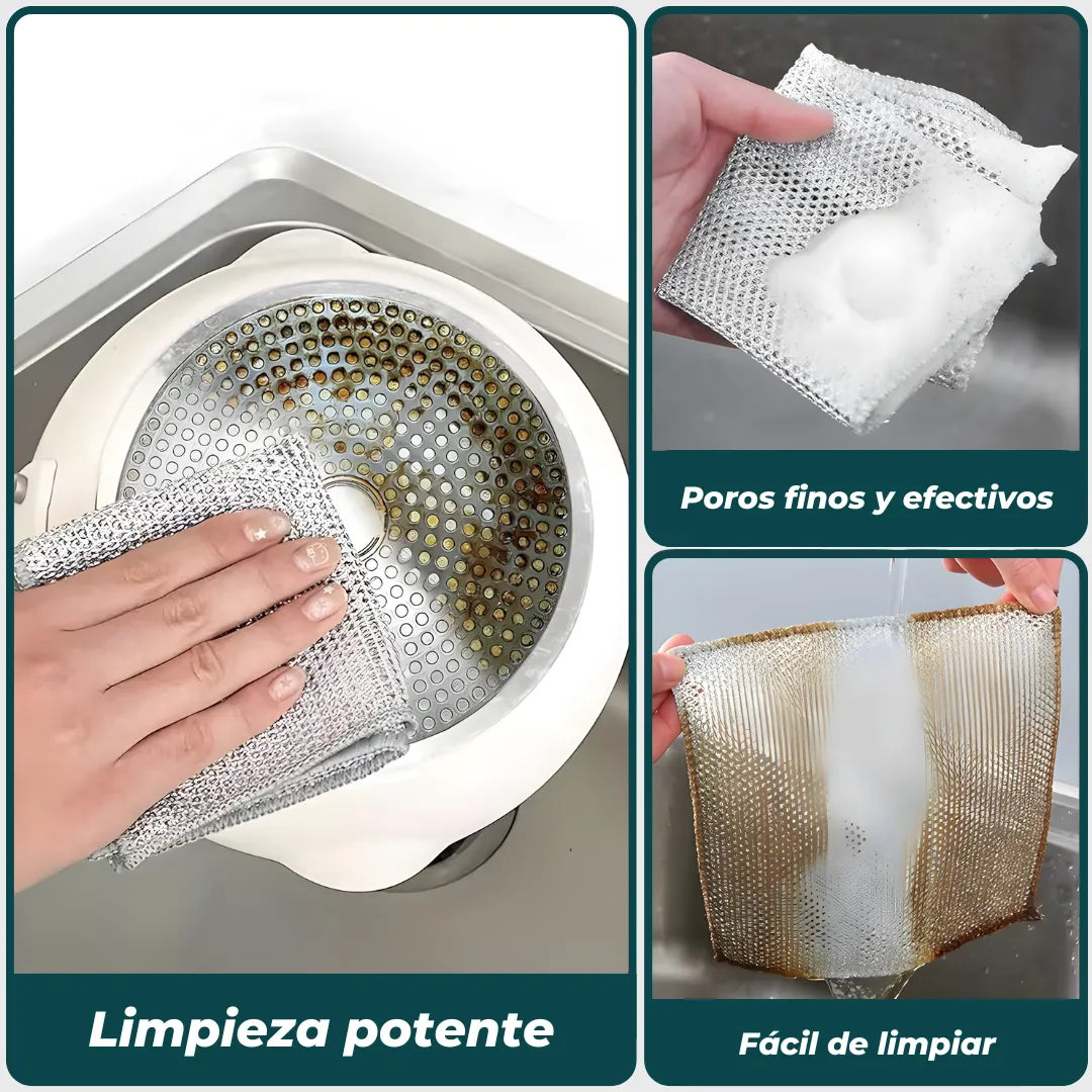 CleanPro™ – Paños de Acero Reutilizables